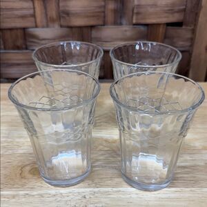 Vintage Clear Glass Set of 4